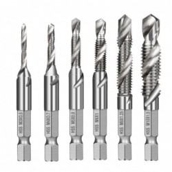 HSS drill bits - screw metric thread - hex shank - 1/4 inch - M3 / M10 - 6 piecesBits & drills
