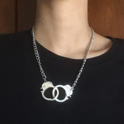 Trendy korte ketting - love handcuffs - unisexHalskettingen