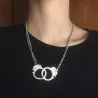 Trendy korte ketting - love handcuffs - unisexHalskettingen