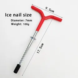 Ice fishing drill and nail - tent pegs / screw - rod holderTools