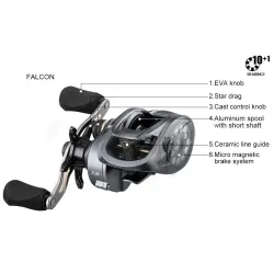 Professionele hengelmolen - lange worp - ultra licht - 7.2:1 / 8.1:1 - 18LBGereedschap