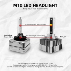 Car headlight - LED Canbus bulb - D1S / D2S / D3S / D4S / D2R/ D4R - 90W - 12V - 10000LM - 6000K - 2 piecesLED