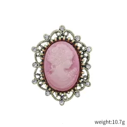 Vintage brooch - crystal cameoBrooches