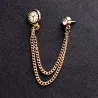 Brooch with a Korean trend - pin with a watch and a chainBrooches