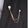 Broche met een Koreaanse trend - speld met een horloge en een kettingBroches