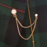 Broche met een Koreaanse trend - speld met een horloge en een kettingBroches
