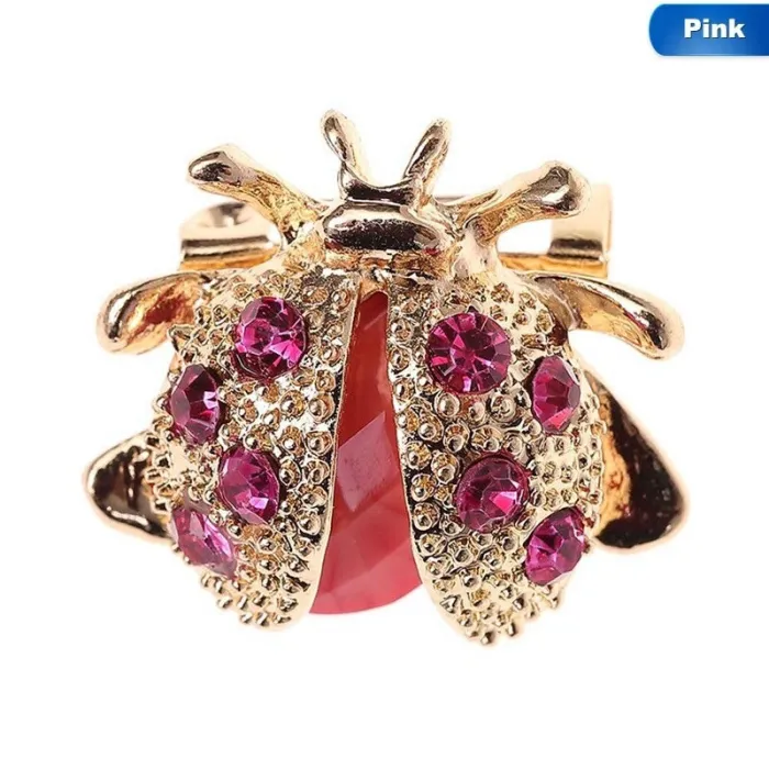 Kristallen lieveheersbeestje - elegante brocheBroches