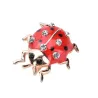 Kristallen broche met kleine insecten - bij / lieveheersbeestje / mieren / vogel / slakBroches