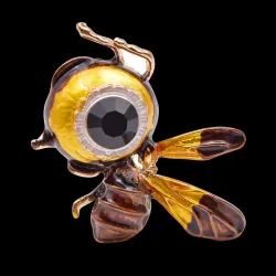 Big-Eye - bee - rhinestone broochBrooches