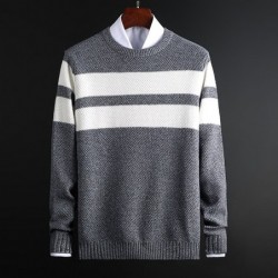 Klassieke gebreide trui met strepen - kasjmier / katoenHoodies & Sweaters