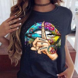 Lippen / fluisterwoorden / aquarelafbeelding - trendy t-shirt met korte mouwenBlouses & overhemden
