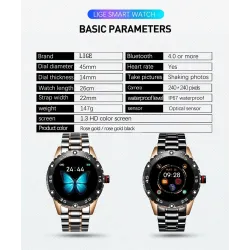 Smart Watch - elektronisch stalen horloge - LED - digitaal - waterdicht - hartslag/bloeddrukHorloges