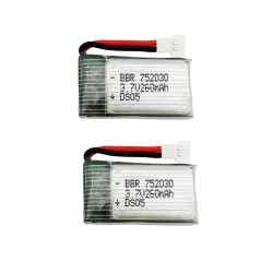 3.7V 260mAh Lipo batterij 752030 - voor H8 Mini Quadcopter - 2 stuksBatterijen