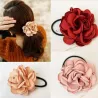 Elegante elastische haarband - met grote roosHaarspelden