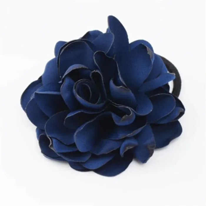 Elegante elastische haarband - met grote roosHaarspelden
