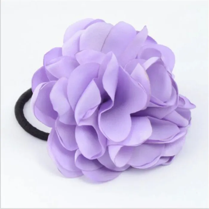 Elegante elastische haarband - met grote roosHaarspelden