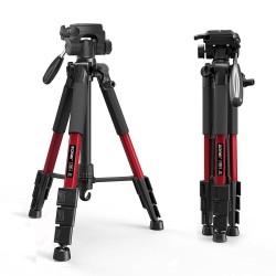 Z666 - professioneel aluminium camerastatief - draagbaar - met Pan head - voor Canon DSLR cameraStatieven en standaarden
