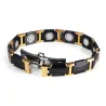 Magnetische armband - zwart keramisch wolfraamstaal - unisex - stralingsbeschermingSchermbeschermers