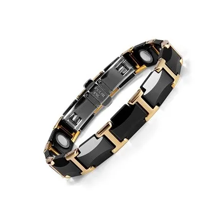 Magnetische armband - zwart keramisch wolfraamstaal - unisex - stralingsbeschermingSchermbeschermers