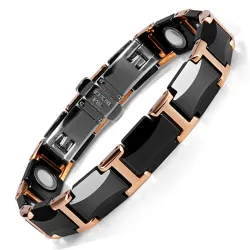 Magnetische armband - zwart keramisch wolfraamstaal - unisex - stralingsbeschermingSchermbeschermers