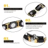 Magnetische armband - zwart keramisch wolfraamstaal - unisex - stralingsbeschermingSchermbeschermers