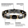 Magnetische armband - zwart keramisch wolfraamstaal - unisex - stralingsbeschermingSchermbeschermers
