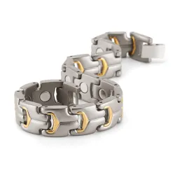 Modieuze magnetische gezondheidsarmband - titanium - stralingsbeschermingArmbanden