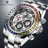 Pagani Design - luxe Quartz horloge met regenboog kristallen - automatisch uurwerkHorloges