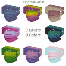 Gezichts-/mondbeschermingsmasker - wegwerp - voor volwassenen - tie-dye print - 50 stuksMondmaskers