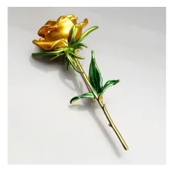 Elegant brooch - enamel roseBrooches