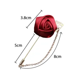 Gouden broche met roos / ketting - unisexBroches