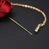 Golden brooch with rose / chain - unisexBrooches
