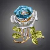 Modieuze broche - met 3D kristallen roosBroches