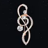 Luxe gouden broche - met kristallen muzieknootBroches