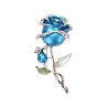 Luxurious brooch with double crystal roseBrooches