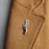 Silver brooch with a hand holding rose - pinBrooches