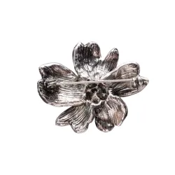 Broche met kristallen narcissen - veelkleurige strass steentjesBroches
