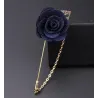 Modieuze broche met roos / ketting - lange naald - unisexBroches