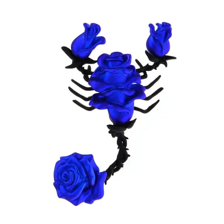 Broche in de vorm van een schorpioen met rozenBroches