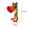 Groene kikker met rood hart - brocheBroches
