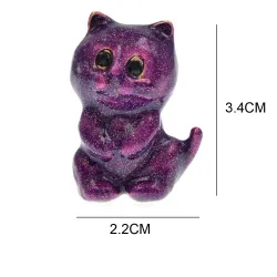 Emaille paarse kat - brocheBroches