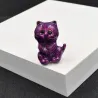 Emaille paarse kat - brocheBroches