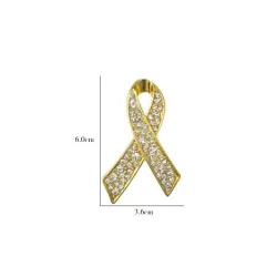 Breast cancer support - crystal broochBrooches