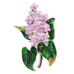 Trendy emaille lila bloemenbrocheBroches