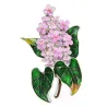 Trendy emaille lila bloemenbrocheBroches