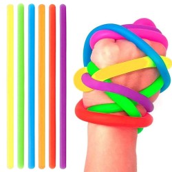 Rubber noodle - elastisch touw - antistress speelgoed - fidget - 6 stuksFidget-spinner