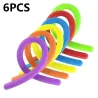 Rubber noodle - elastisch touw - antistress speelgoed - fidget - 6 stuksFidget-spinner