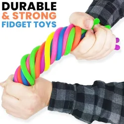 Rubber noodle - elastisch touw - antistress speelgoed - fidget - 6 stuksFidget-spinner