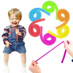 Rubber noodle - elastisch touw - antistress speelgoed - fidget - 6 stuksFidget-spinner