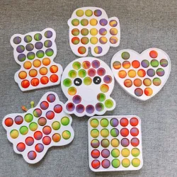 Kleurrijke push fidget - antistress speelgoed - regenboog Pop ItFidget-spinner